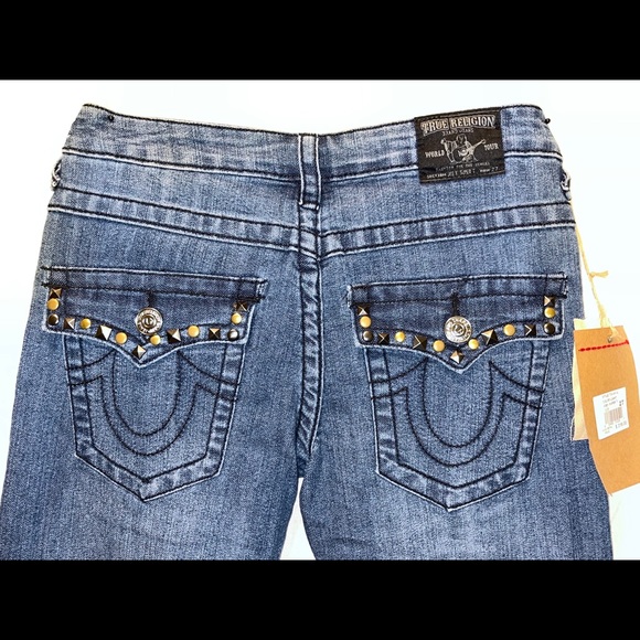 NWT True Religion Joey Super T Studded Jeans Size 27/32 - Picture 11 of 11